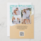 Tropical Beach Lights Foto QR Code Hochzeit Save The Date (Rückseite)