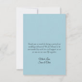 Tropical Beach Love & Thanks Photo & Note Wedding Dankeskarte (Rückseite)