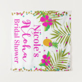 Tropical Beach Luau Aloha Party Hintergrund Wandteppich (Vorderseite (Horizontal))