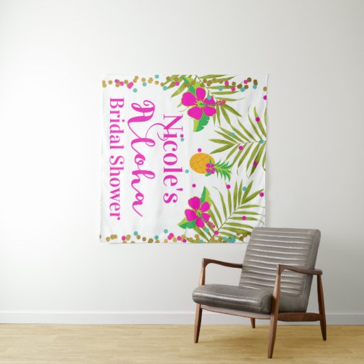 Tropical Beach Luau Aloha Party Hintergrund Wandteppich (Beispiel (Horizontal))