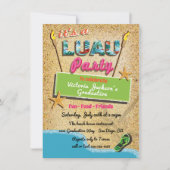 Tropical Beach Luau Party Einladungen (Vorderseite)