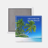 Tropical Beach Magnet (Vorderseite/Rückseite)