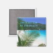 Tropical Beach Magnet (Vorderseite/Rückseite)