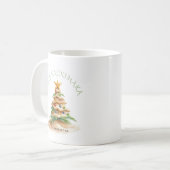 Tropical Beach Mele Kalikimaka Christmas Tree Kaffeetasse (Vorderseite Links)