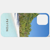 Tropical Beach mit Palms Mit Monogramm Case Mate i (Hinten (horizontal))