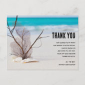 Tropical Beach mit White Seashells Vielen Dank Postkarte (Vorderseite)