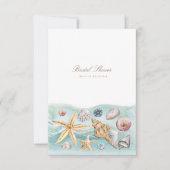 Tropical Beach Muschel Bridal Dusche Einladung (Vorderseite)