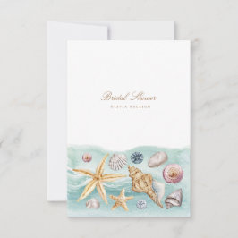 Tropical Beach Muschel Bridal Dusche Einladung