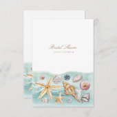 Tropical Beach Muschel Bridal Dusche Einladung (Vorne/Hinten)