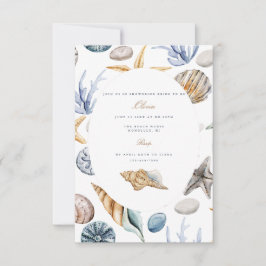 Tropical Beach Muschel Bridal Dusche Einladung