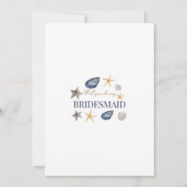 Tropical Beach Muschel Bridesmaid Vorschlag Card Save The Date