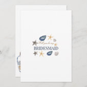 Tropical Beach Muschel Bridesmaid Vorschlag Card Save The Date (Vorne/Hinten)