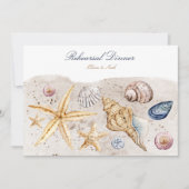 Tropical Beach Muschel Probe Dinner Card Dankeskarte (Vorderseite)