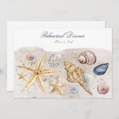 Tropical Beach Muschel Probe Dinner Card Dankeskarte (Vorne/Hinten)