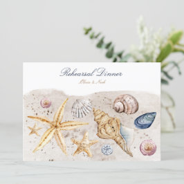 Tropical Beach Muschel Probe Dinner Card Dankeskarte
