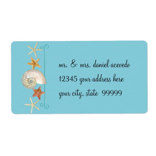 Tropical Beach Muscheln Starfish Nautilus Summer (Vorne)