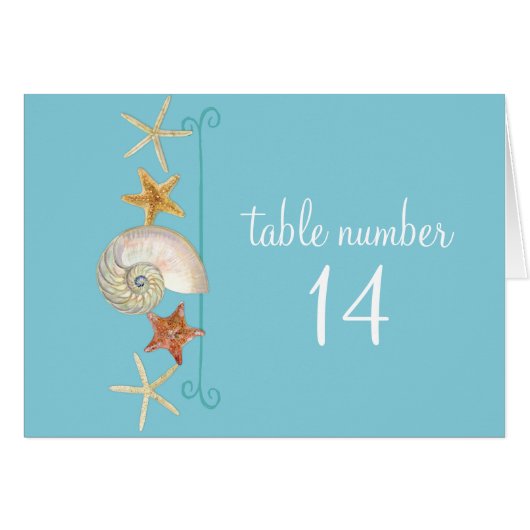 Tropical Beach Muscheln Starfish Nautilus Summer (Vorderseite (Horizontal))