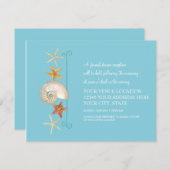 Tropical Beach Muscheln Starfish Nautilus Summer Einladung (Vorne/Hinten)