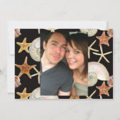 Tropical Beach Muscheln Starfish Nautilus Summer Einladung (Rückseite)