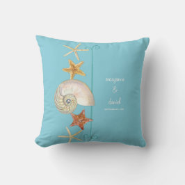 Tropical Beach Muscheln Starfish Nautilus Summer Kissen