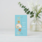 Tropical Beach Muscheln Starfish Nautilus Summer Platzkarte (Stehend Vorderseite)