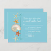 Tropical Beach Muscheln Starfish Nautilus Summer RSVP Karte (Vorne/Hinten)