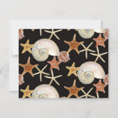 Tropical Beach Muscheln Starfish Nautilus Summer RSVP Karte (Rückseite)