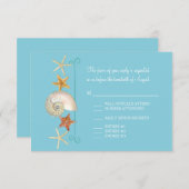 Tropical Beach Muscheln Starfish Nautilus Summer RSVP Karte (Vorne/Hinten)
