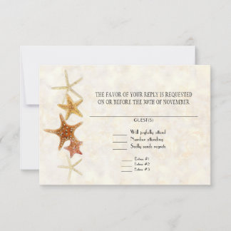 Tropical Beach Muscheln Starfish Nautilus Summer RSVP Karte