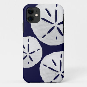 Tropical Beach Navy Blue White Sand Dollars Case-Mate iPhone Hülle