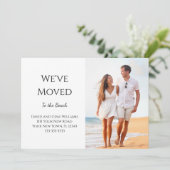 Tropical Beach New Zuhause Moving Ankündigung (Stehend Vorderseite)