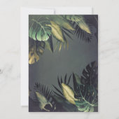 Tropical Beach Night Engagement Party Einladung (Rückseite)