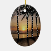 Tropical Beach Night Lights Ornament (Vorne)