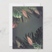 Tropical Beach Night Probe Dinner Einladung (Rückseite)