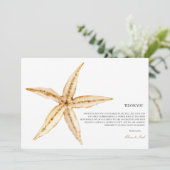 Tropical Beach Ocean Muschel Danke Karte (Stehend Vorderseite)