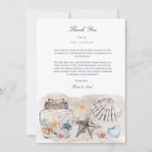 Tropical Beach Ocean Muschel Danke Karte (Vorderseite)