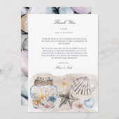 Tropical Beach Ocean Muschel Danke Karte (Vorne/Hinten)