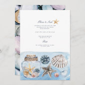 Tropical Beach Ocean Muschel Verlobung Einladung (Vorne/Hinten)