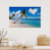 Tropical Beach Ocean Palm Tree Herz Cloud Poster (Küche)