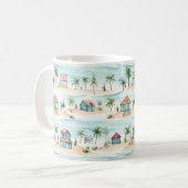 Tropical Beach Ocean Palm Tree Kaffeetasse (Vorderseite Links)