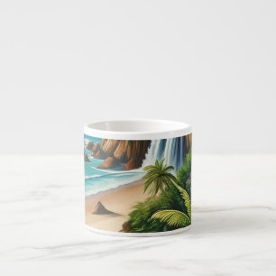 Tropical Beach Ocean Palmen Espresso-Tasse Espressotasse