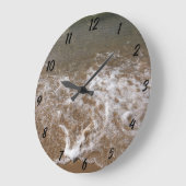 Tropical Beach Ocean Sea Waves Foto Landschaftlich Große Wanduhr (Winkel)