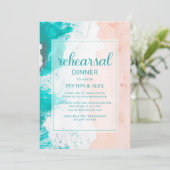 Tropical Beach Ocean Türkis Aquamarine Probe Einladung (Stehend Vorderseite)