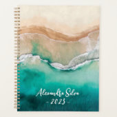 Tropical Beach Ocean Wasserfarbe Beach House Planer (Vorderseite)