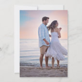 Tropical Beach Ocean Watercolor Save the Date Einladung (Rückseite)