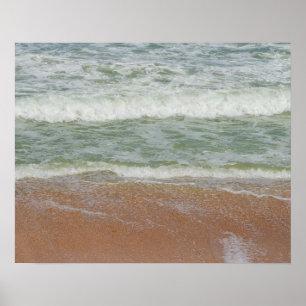 Tropical Beach Ocean Waves Sommerurlaub Poster