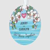 Tropical Beach Orchids, 50 Jahre alt Ornament (Vorderseite)