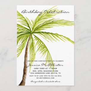 Tropical Beach Palm Bäume Geburtstagsparty Einladu Einladung