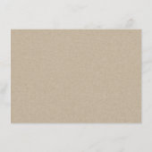 Tropical Beach Palm Bäume Rustikale Hochzeitsdetai Begleitkarte (Rückseite)