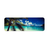 Tropical Beach Palm Label (Vorne)